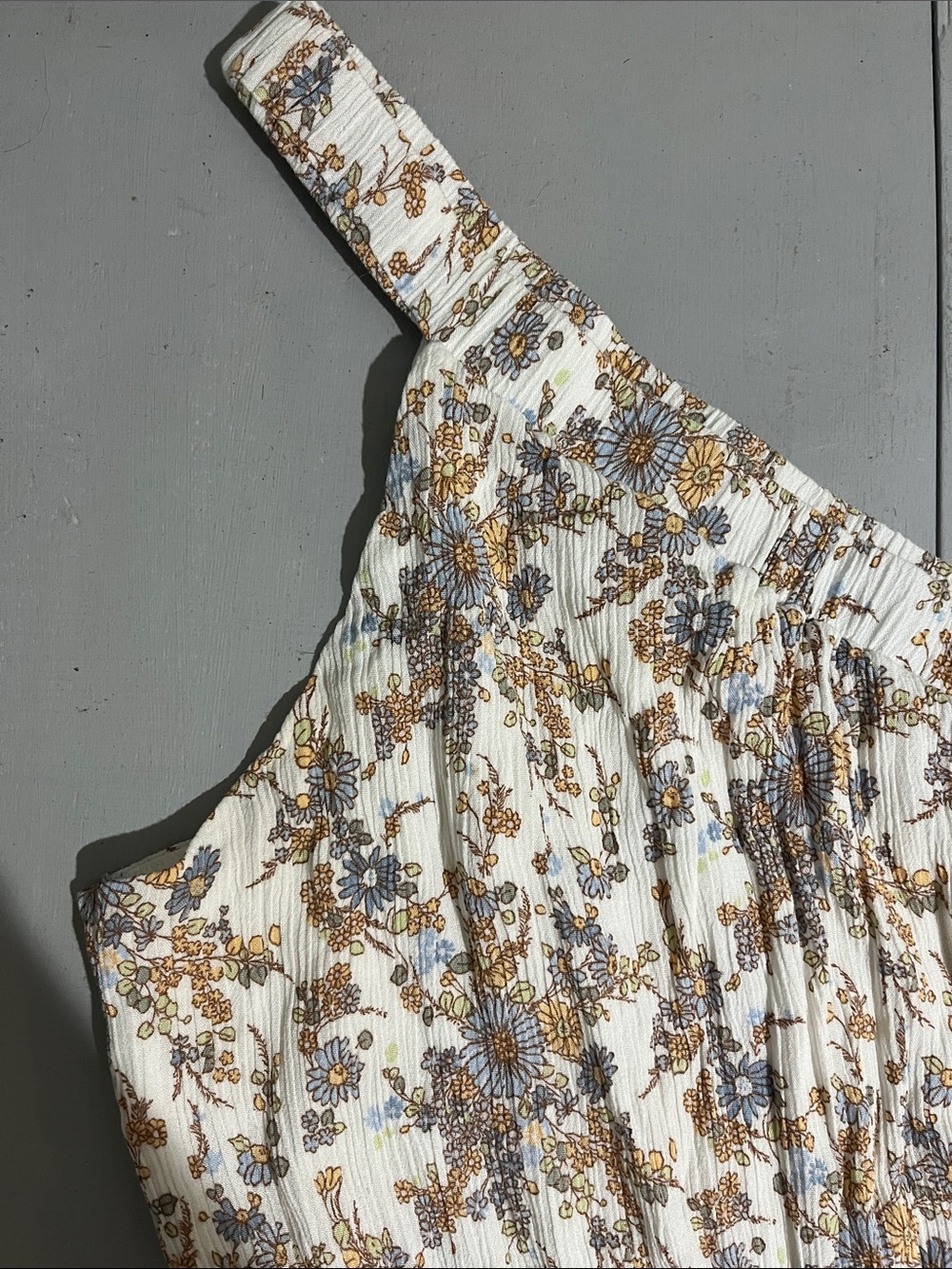 Abercrombie & Fitch Floral Midi Skirt in White, Mustard, and Dusty Blue - Picture 3 of 16